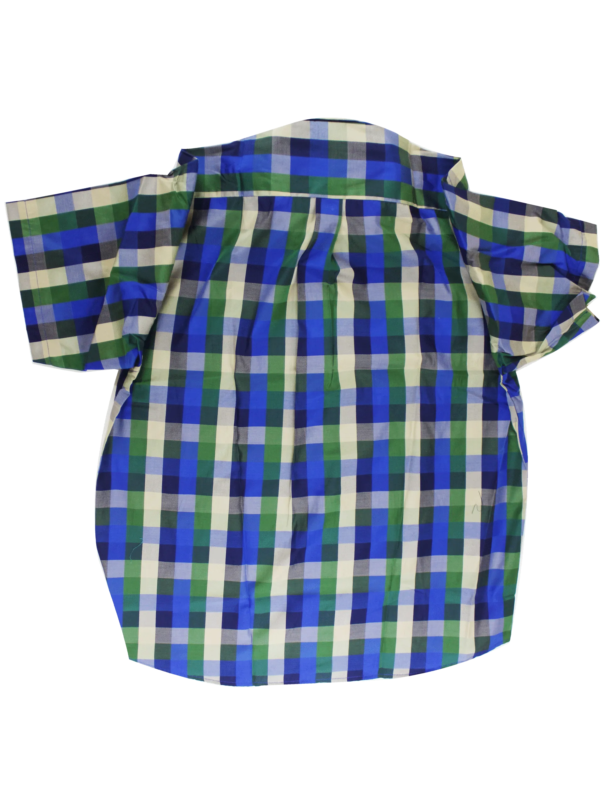 AERO Green/Beige/Blue Checkered S/S Shirt