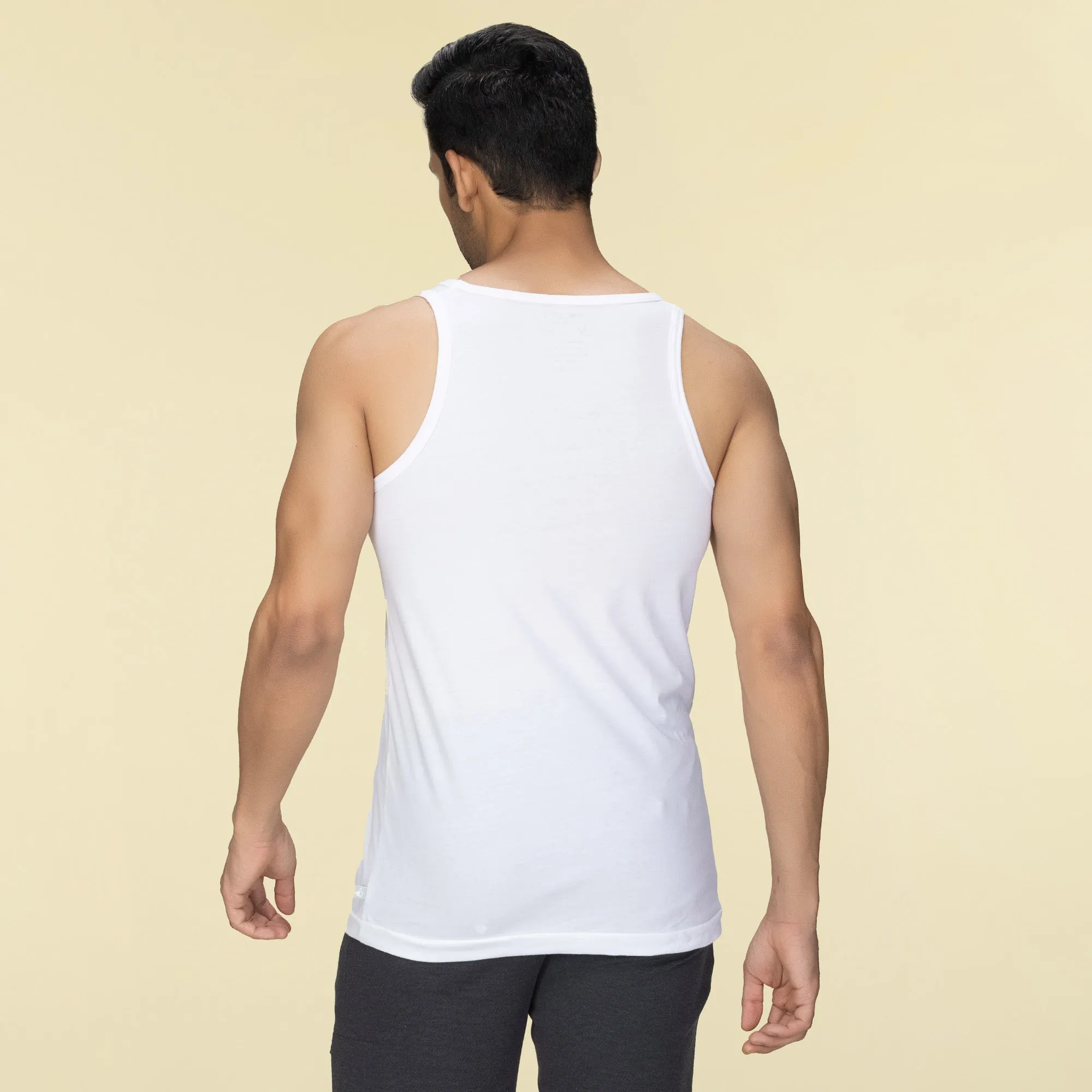 Aero Super-Soft Combed Cotton Vest Polar White