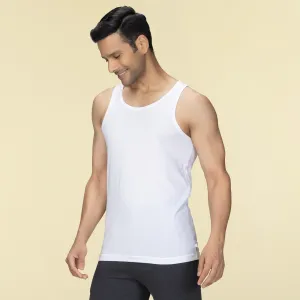 Aero Super-Soft Combed Cotton Vest Polar White