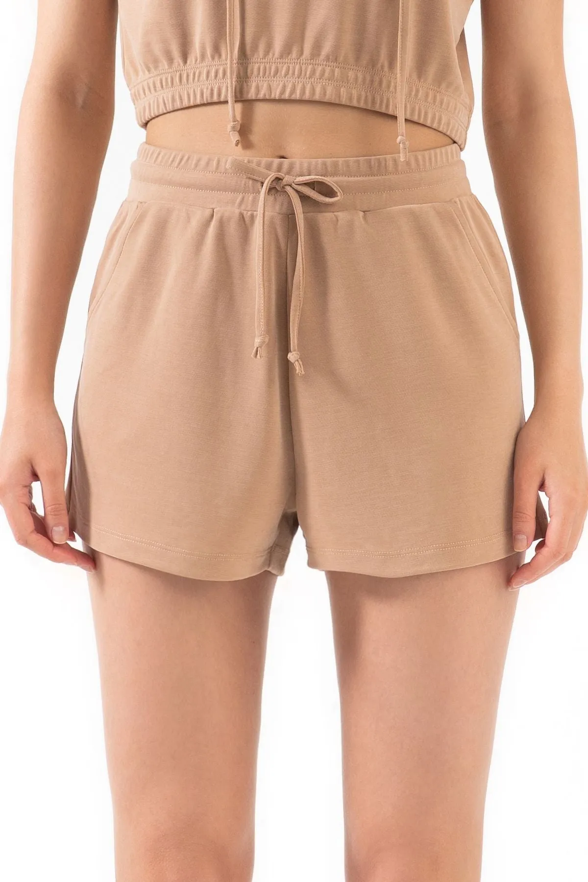 Athleisure Shorts with Drawstring