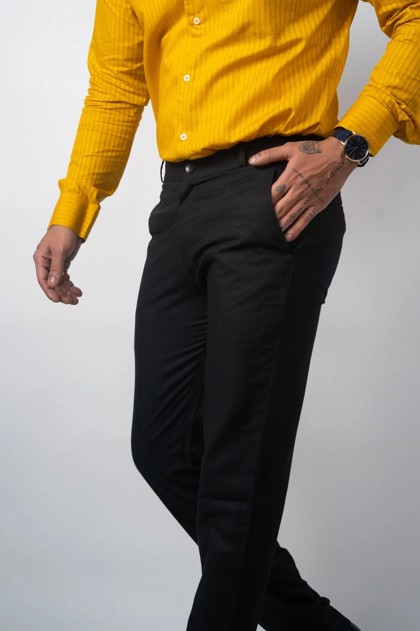 Black Color Formal Cotton Pant for Men