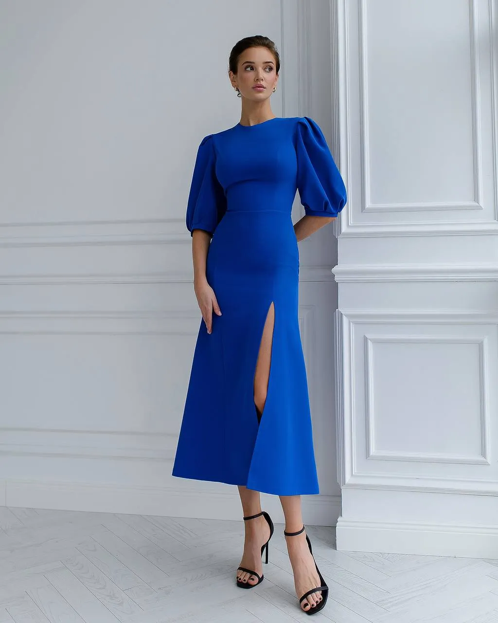 Blue midi dress “Cerulea”