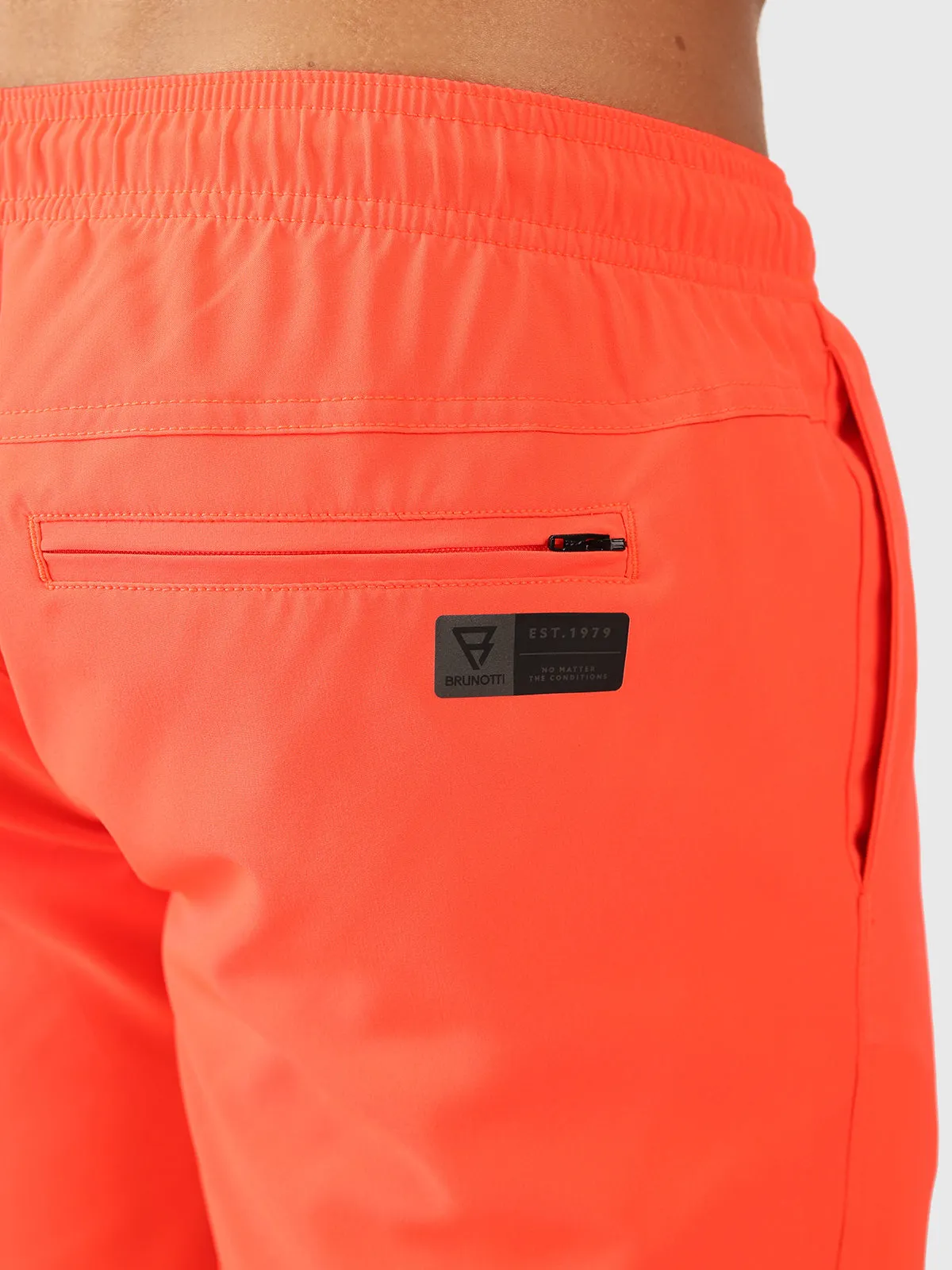 Bru-conic Men Swim Shorts | Neon Orange