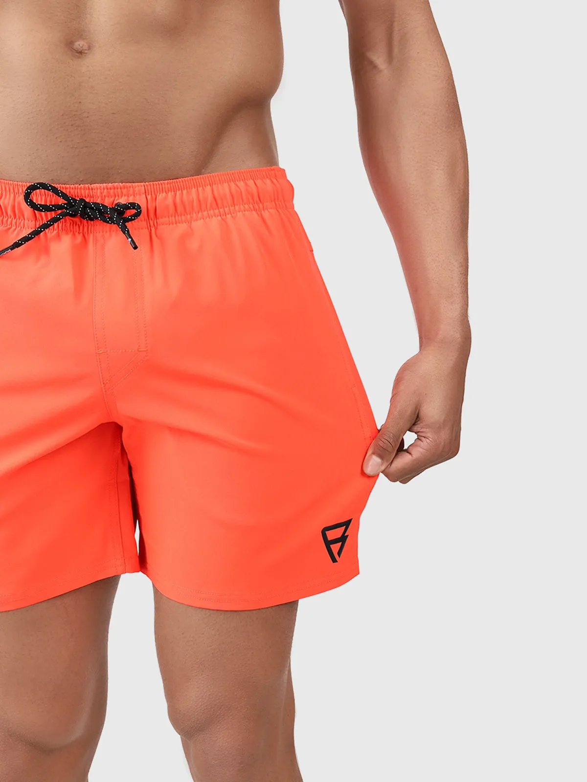 Bru-conic Men Swim Shorts | Neon Orange