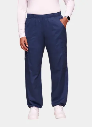 Cherokee Core Stretch Mid Rise Pull-On Cargo Scrub Trousers WWE4005 - Navy