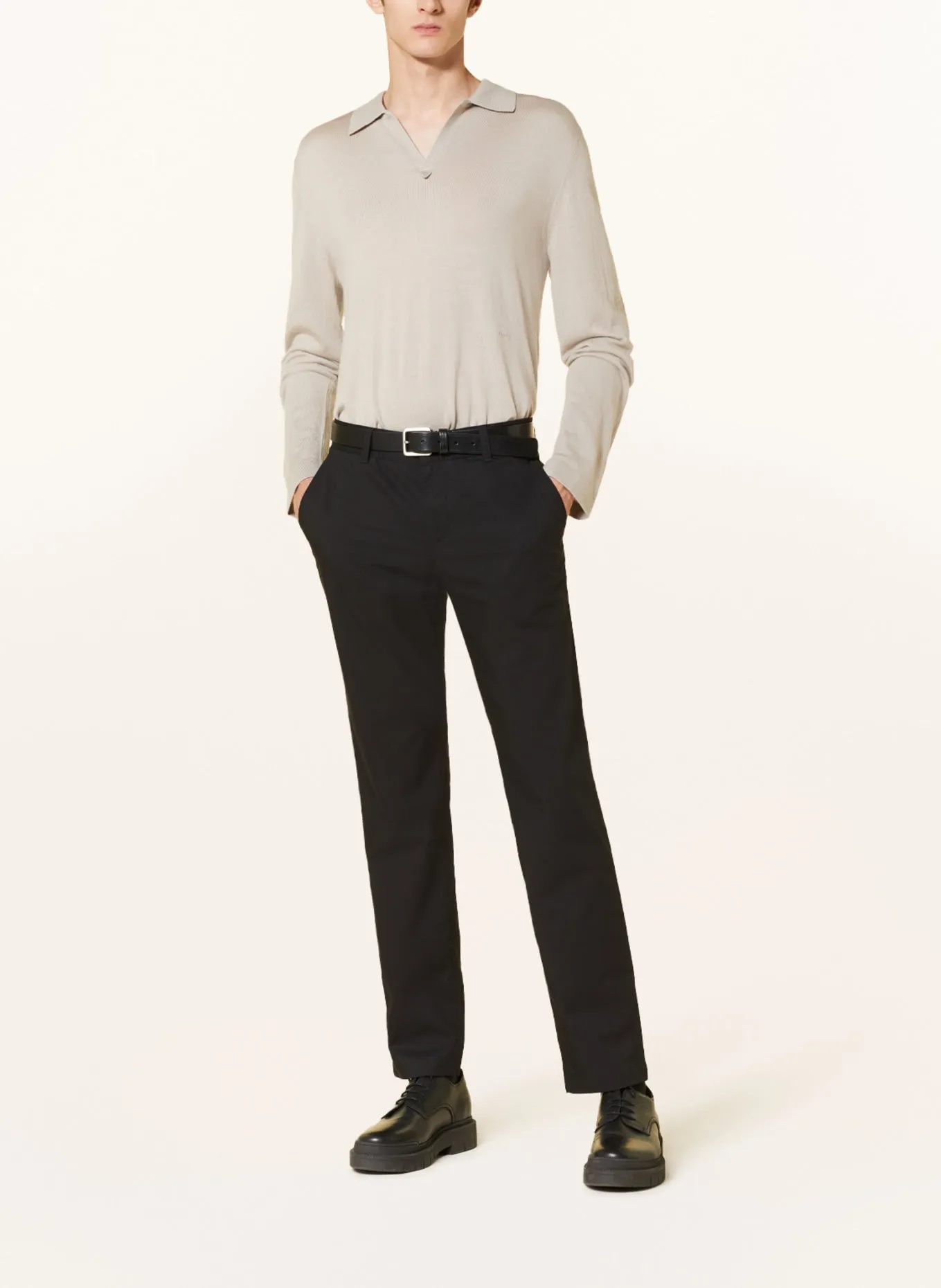 Chino trousers ALBERTO LOU Regular Fit, black