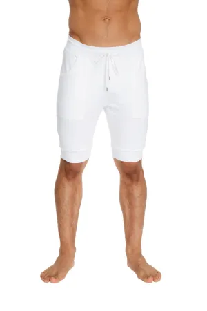 Cuffed Yoga Short (White)