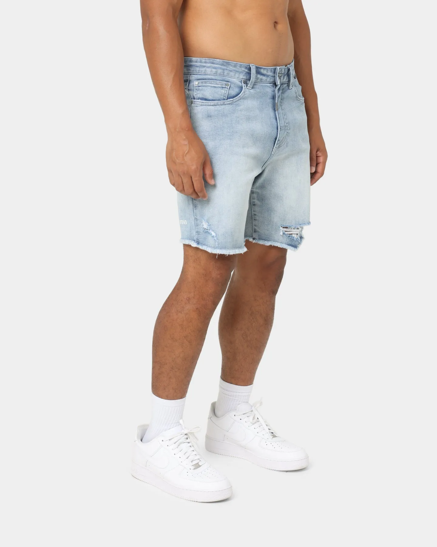 Dead Studios Relaxed Denim Shorts Washed Indigo