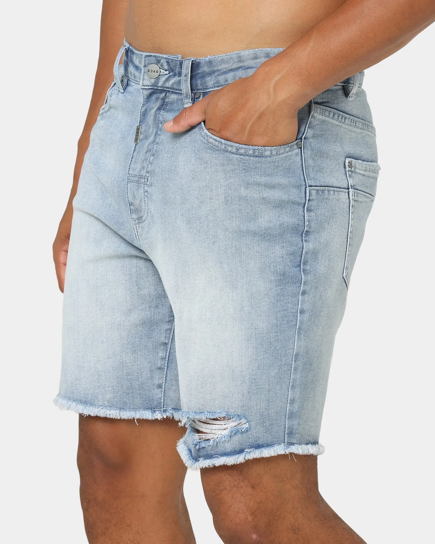 Dead Studios Relaxed Denim Shorts Washed Indigo