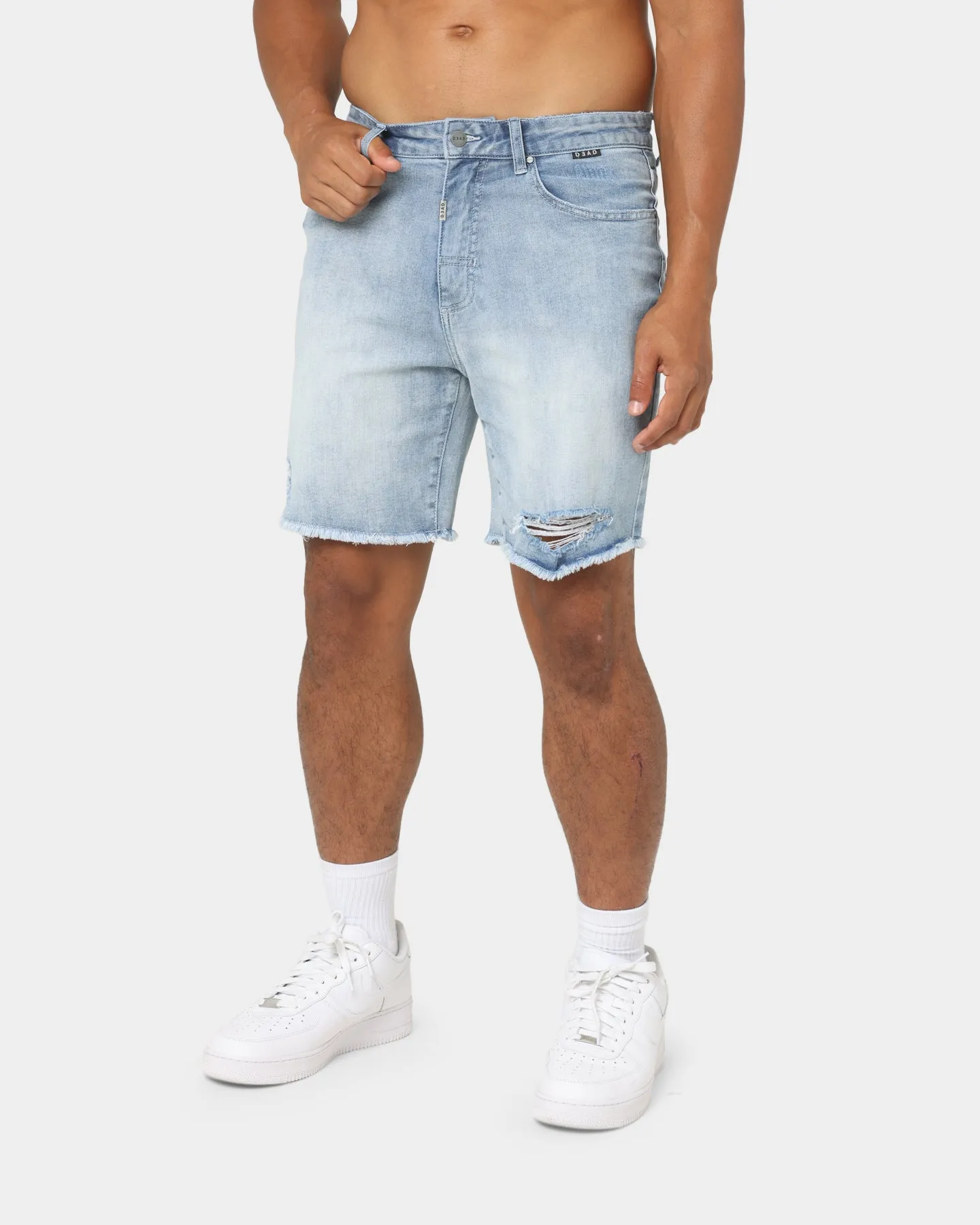 Dead Studios Relaxed Denim Shorts Washed Indigo