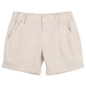 Designer Kidz Finley Linen Shorts - Sand