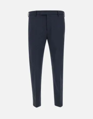 Dieci Men's Wool Trousers in Navy