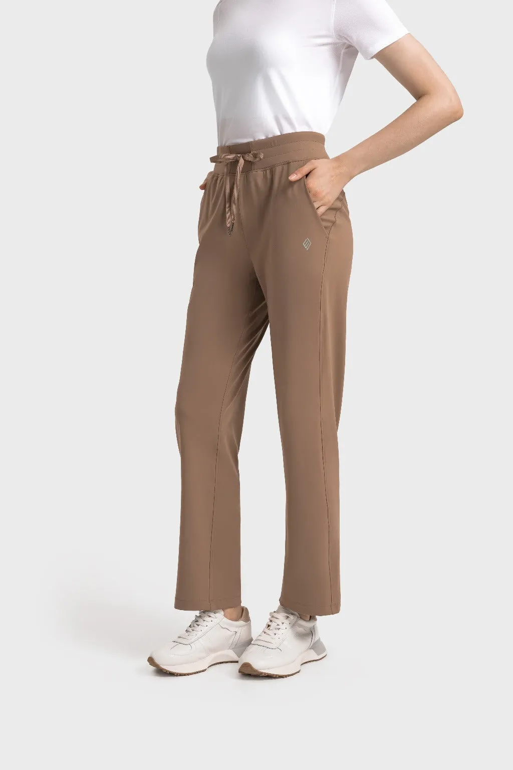 Drawstring Wide-Leg Sports Pants