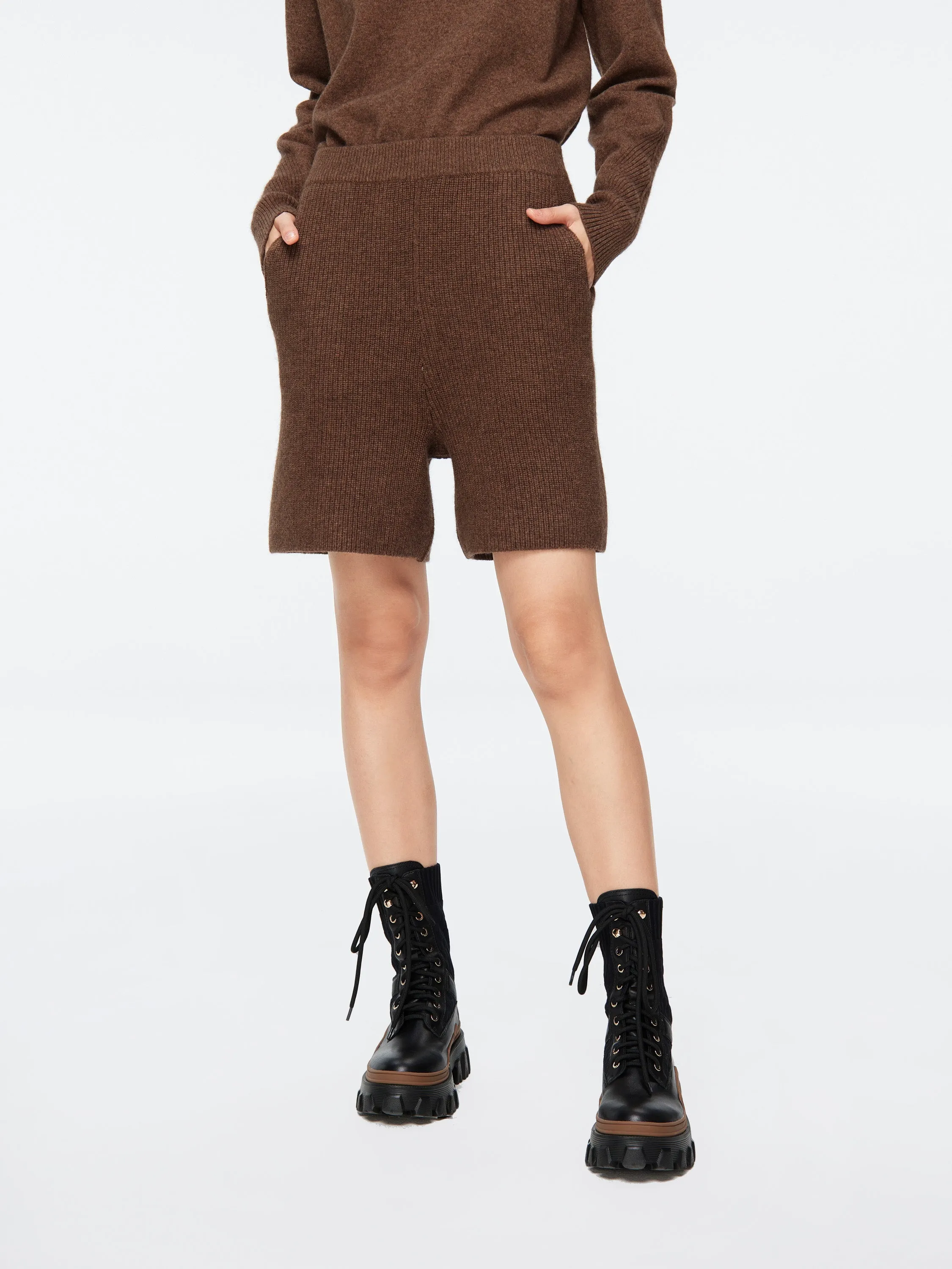 EP YAYING High-waisted Knitted Shorts