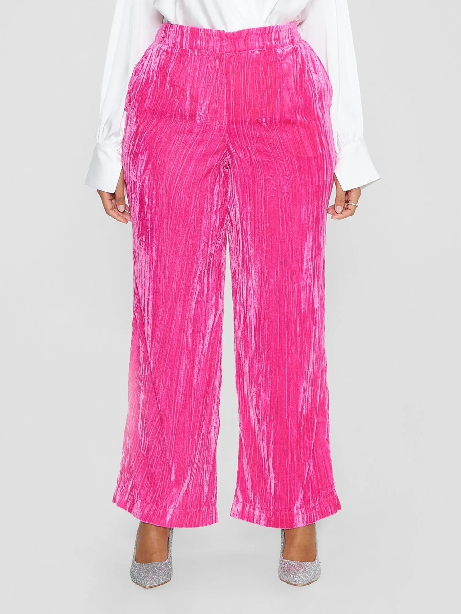 Fashion To Figure - Vana Wide Leg Velvet Pants