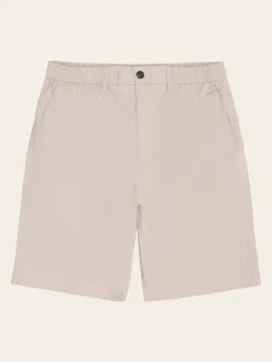 FIG loose poplin elastic waist string shorts - GOTS/Vegan - Light feather gray