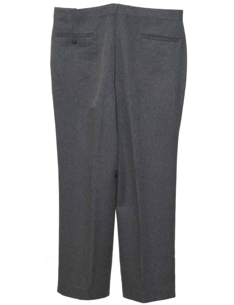 Grey Straight-Fit Trousers - W38 L29