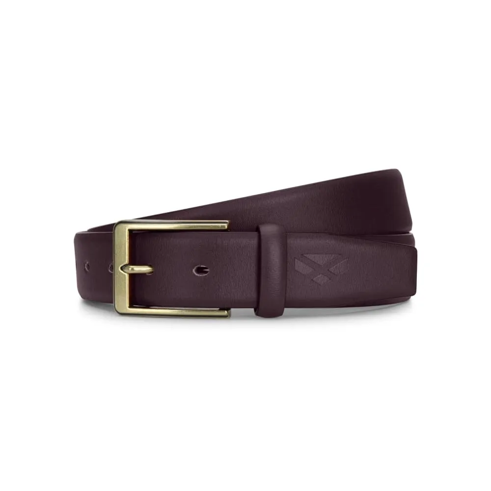 Hoggs Of Fife Feather Edge Leather Belt Dark Brown