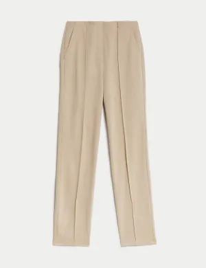 Jersey Twill Straight Leg Trousers