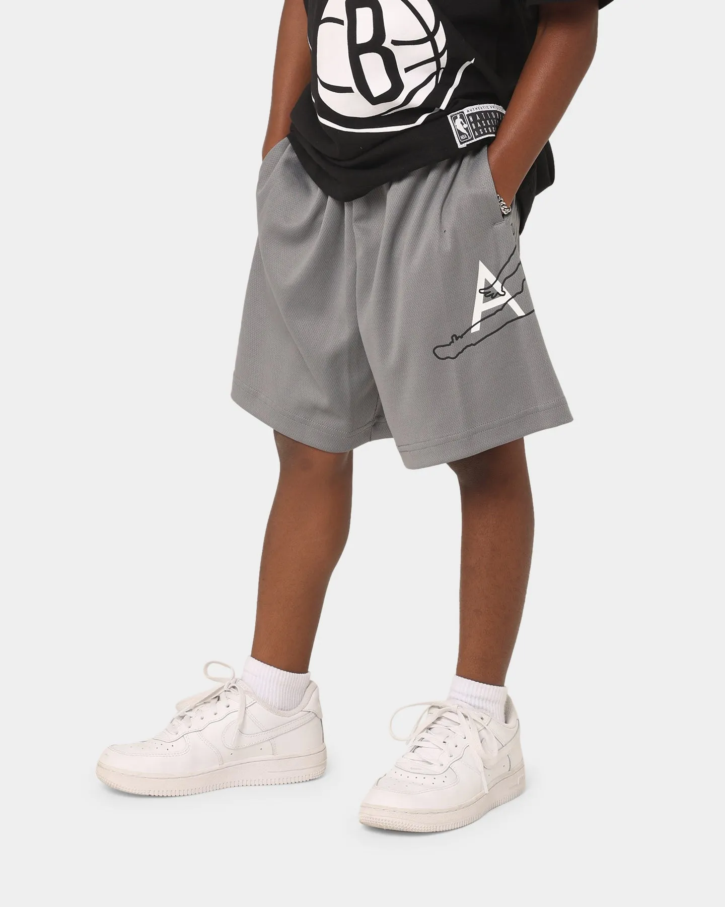 Jordan Kids' Jumpman Big Sport Mesh Shorts Smoke Grey