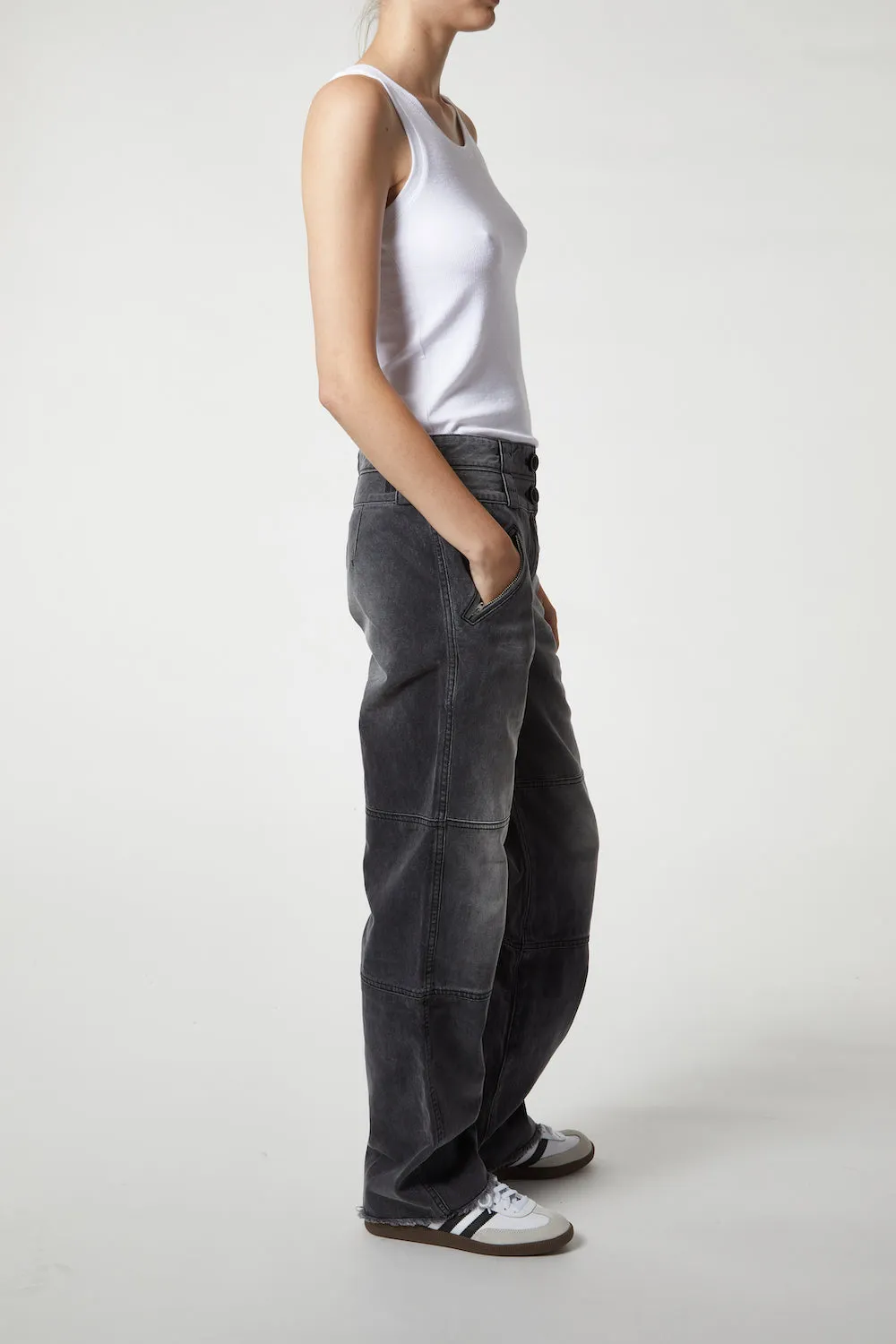 Lauren Low-rise Denim Pant, Graphite Wash