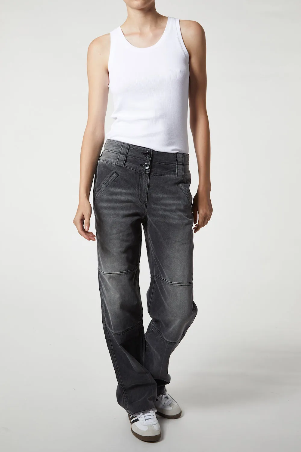 Lauren Low-rise Denim Pant, Graphite Wash