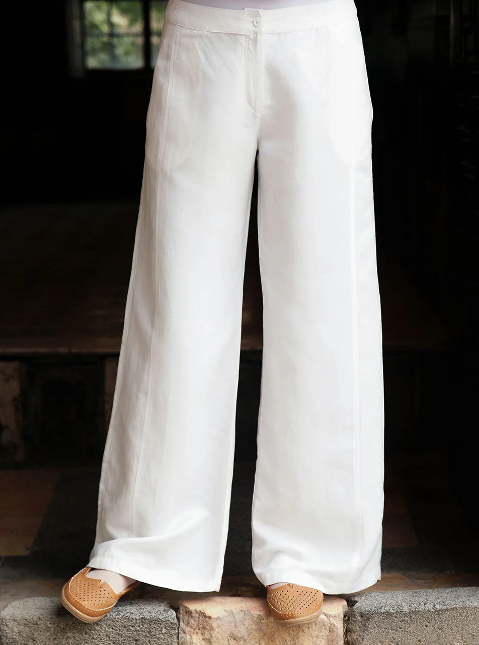 Linen Side Seamed Trousers