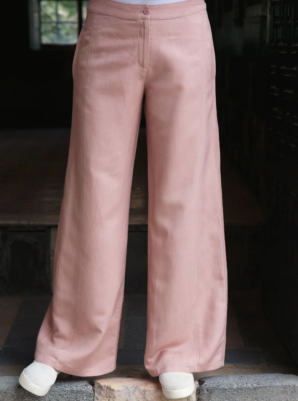 Linen Side Seamed Trousers