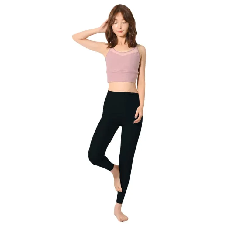 Maka-Hou Women Mesh Water ＆ Yoga Leggings-BLACK (Japanese Brand)