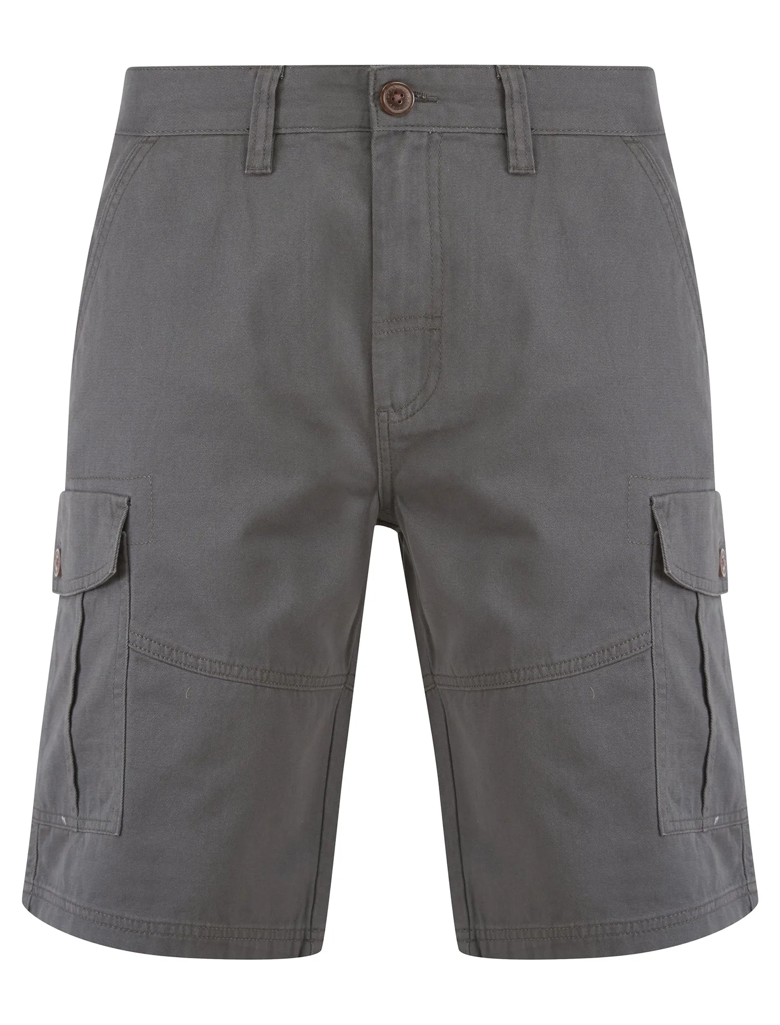 Marini Cotton Twill Cargo Shorts in Asphalt Grey - Tokyo Laundry