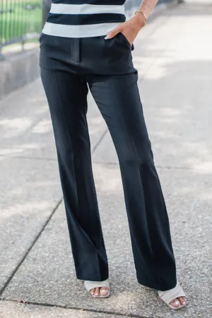 Mean Business Black Flare Trousers FINAL SALE