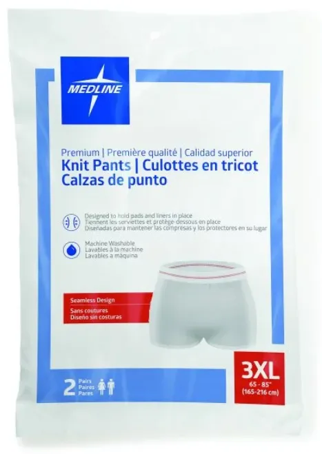 Medline Premium Knit Pants XXXL Red (Packet 25)