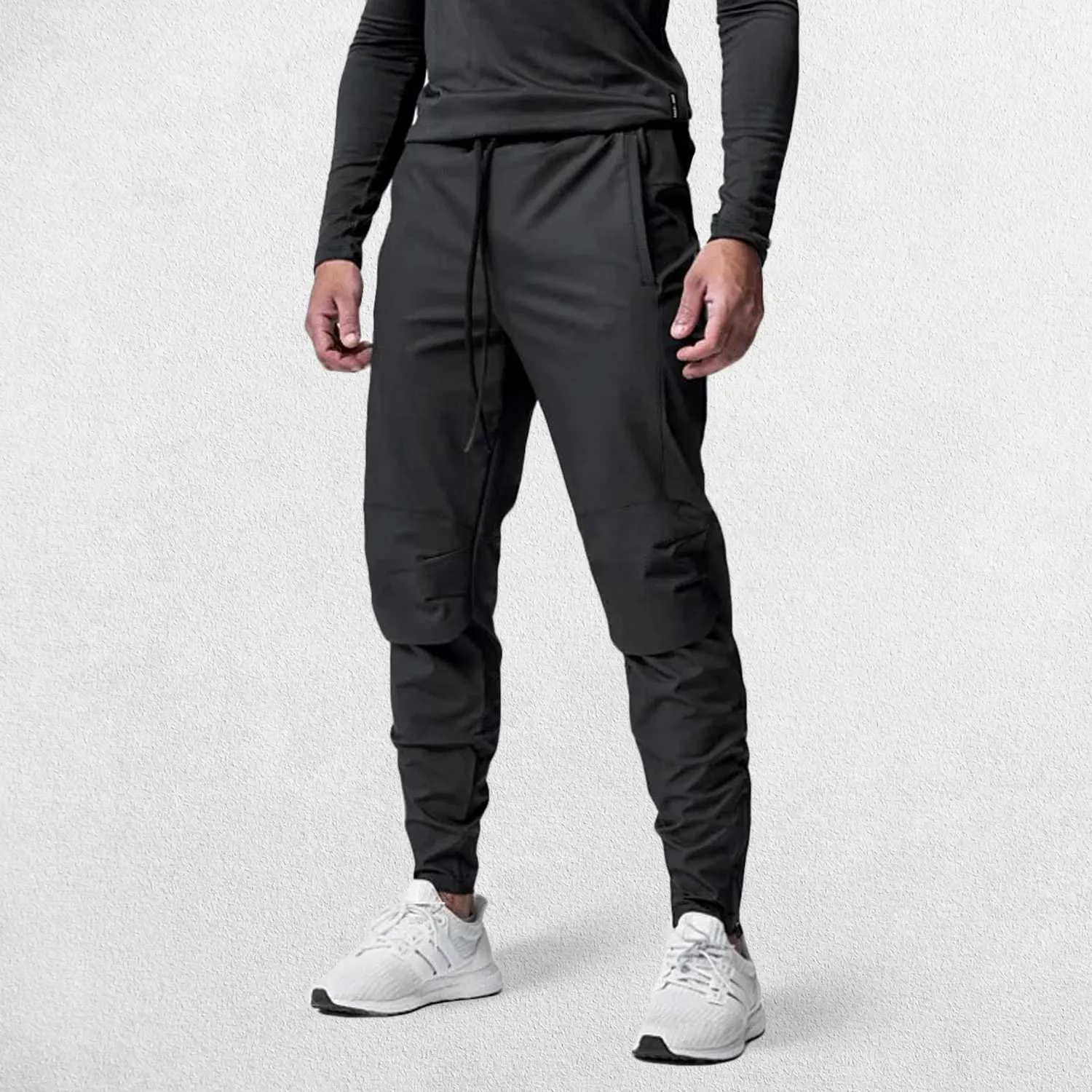 Men's Quick-Dry Gym Track Pants with Elastic Waistband for Running and Workouts