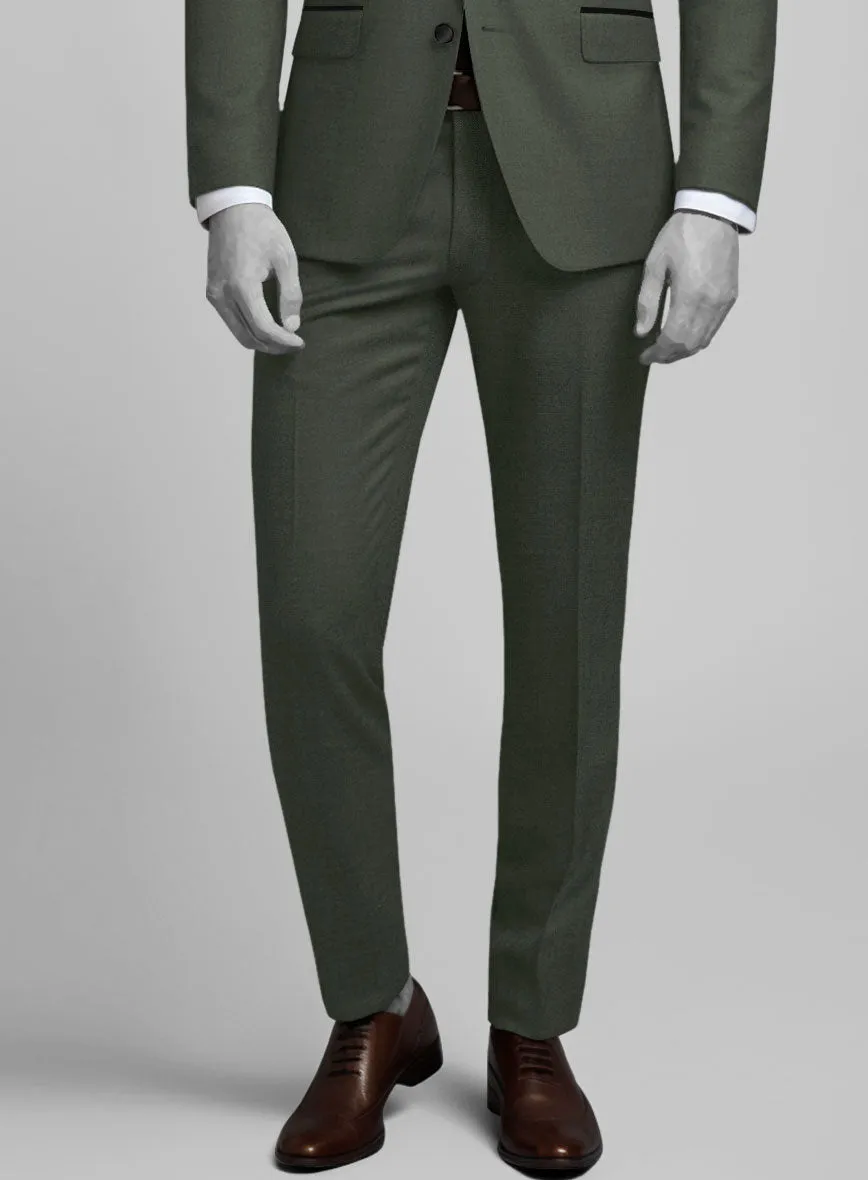 Napolean Military Green Wool Tuxedo Suit