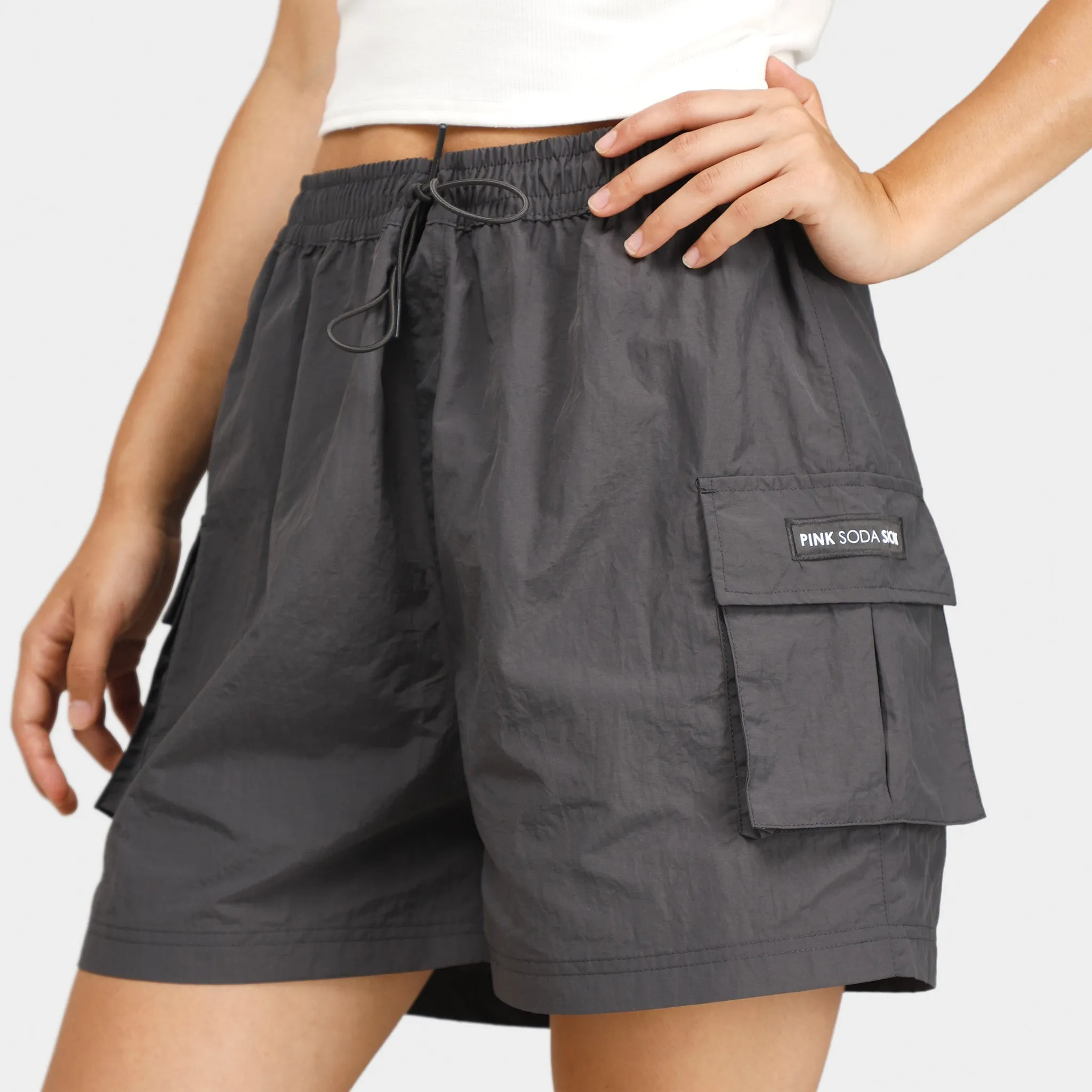 Pink Soda Sport Women's Rox Cargo Shorts / Charcoal