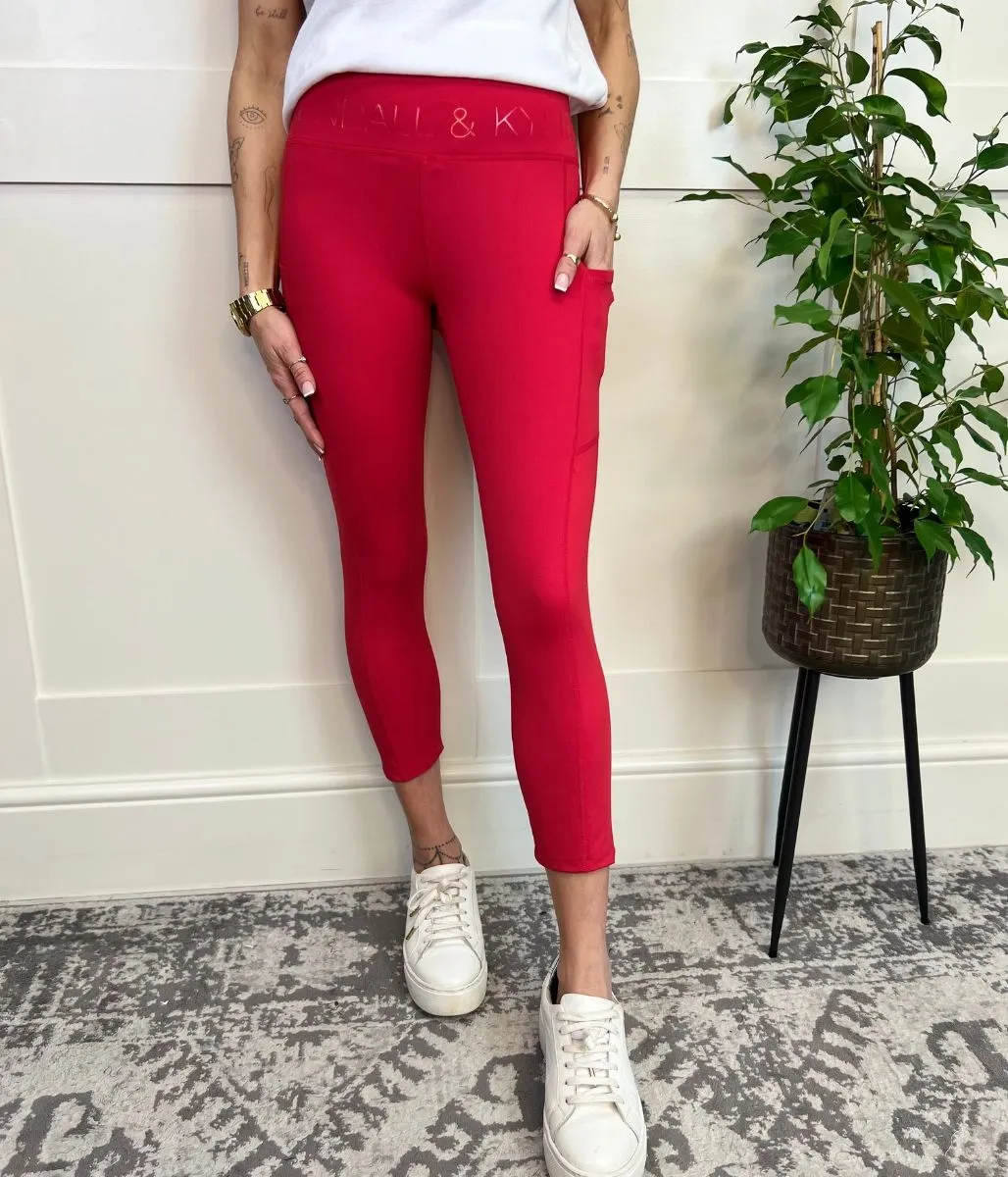 Red Kendall & Kylie High Waisted Leggings