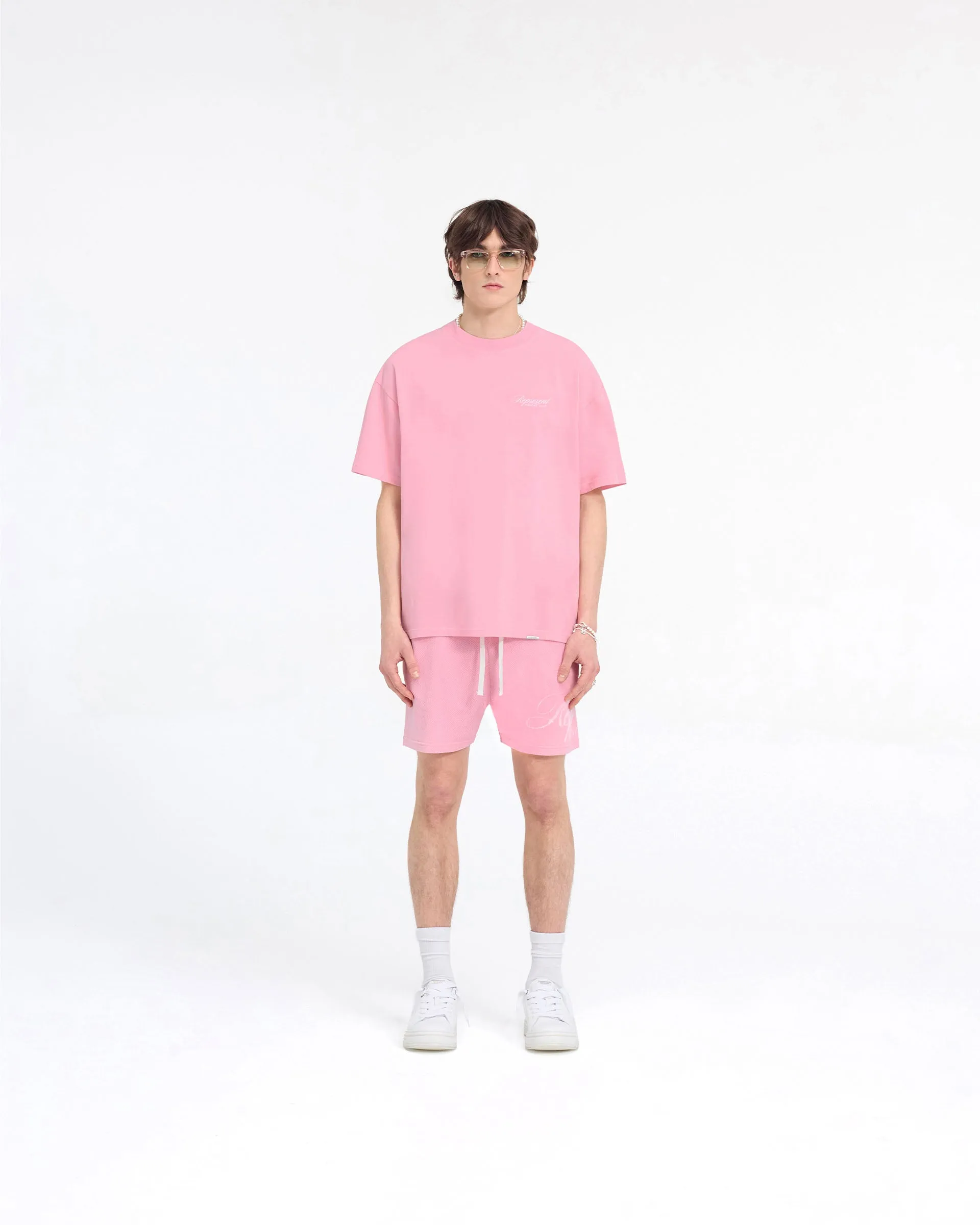 Represent Owners Club Script Mesh Shorts - Pink