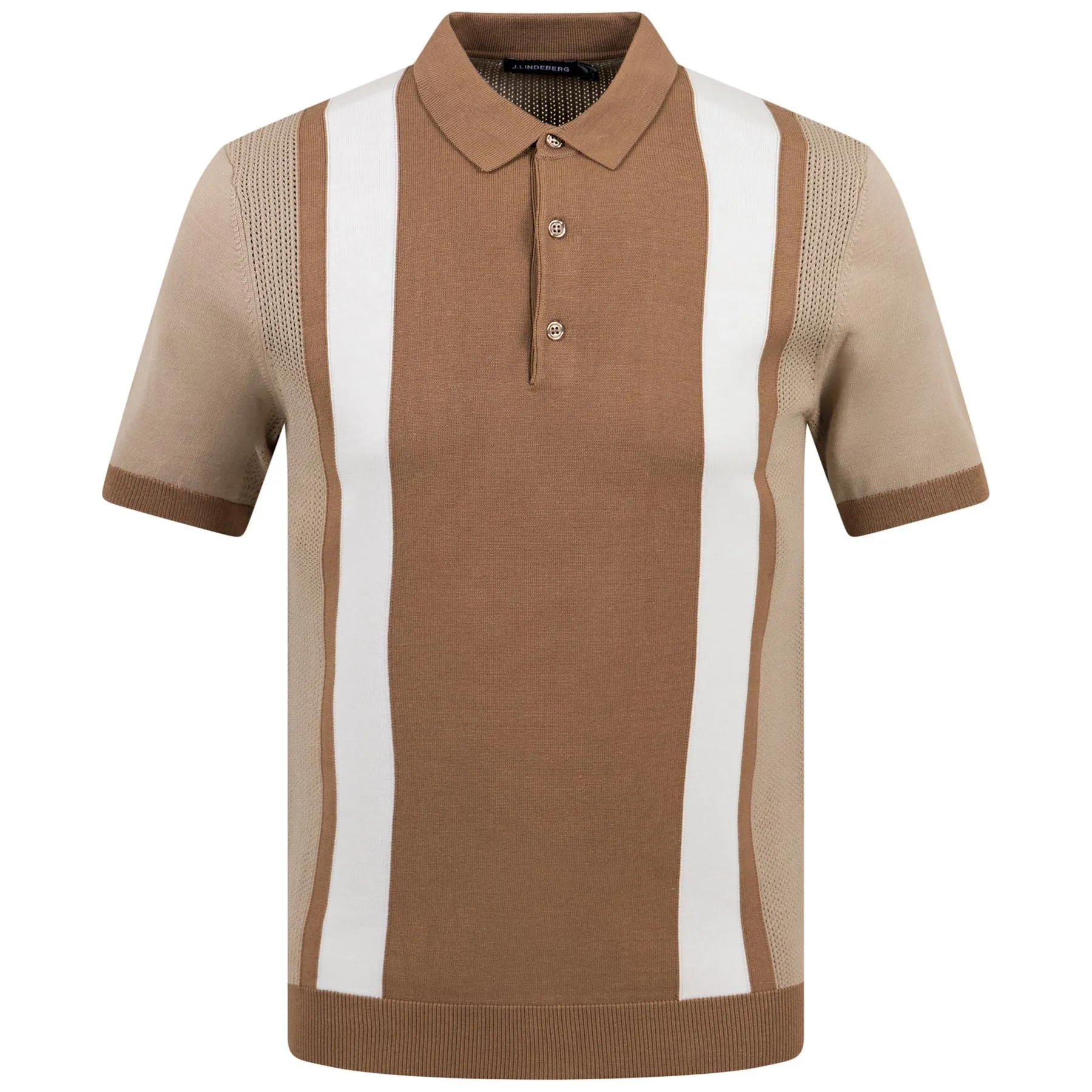 Rey Striped Polo Knit Tiger Brown - SS23