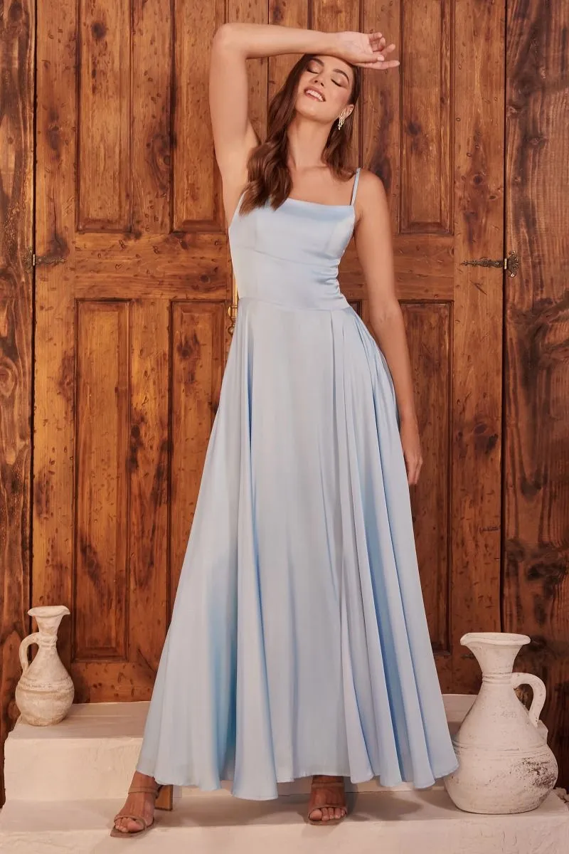 SATIN A-LINE GOWN CDB8402