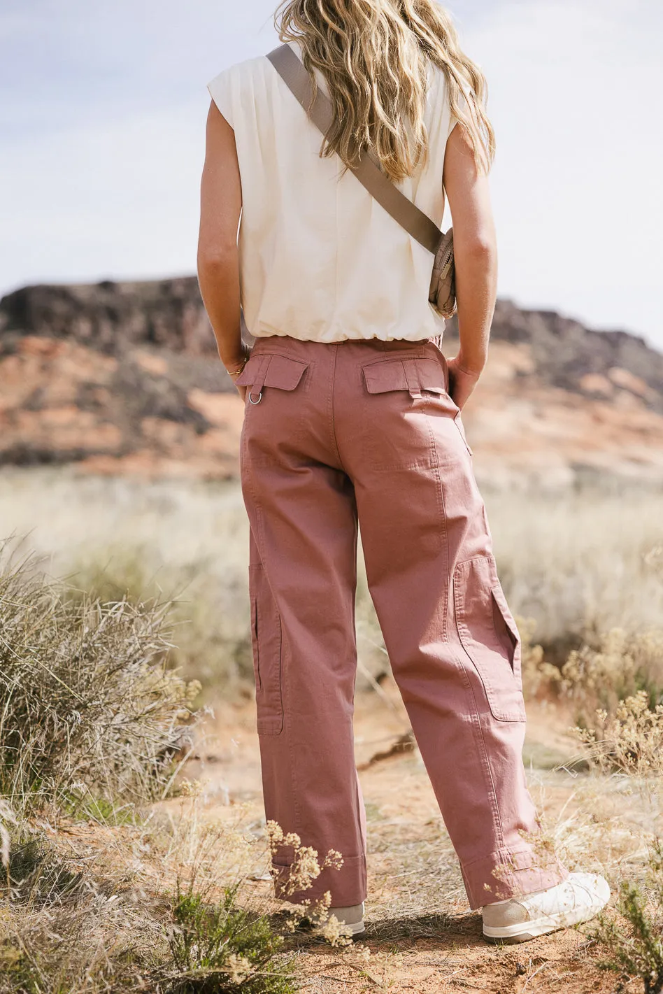 Savannah Cargo Pants in Mauve - FINAL SALE