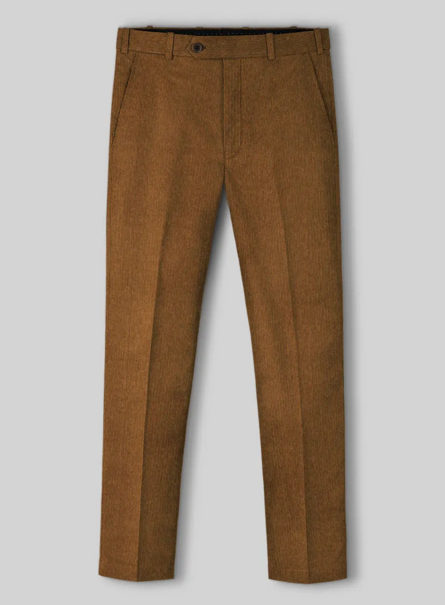 Tan Stretch Pin Corduroy Pants