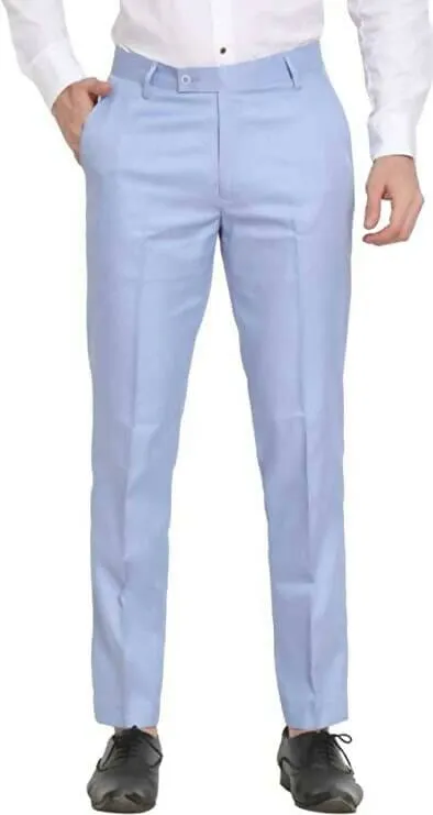 The DS Men's Slim fit Light Blue Trouser