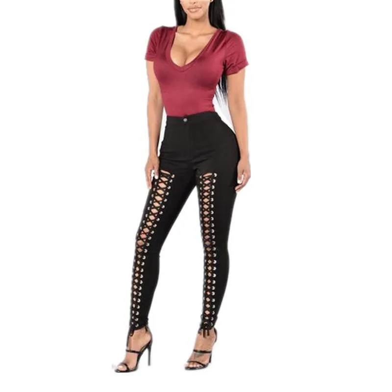 Women Pencil Pants High Waist Skinny Pants