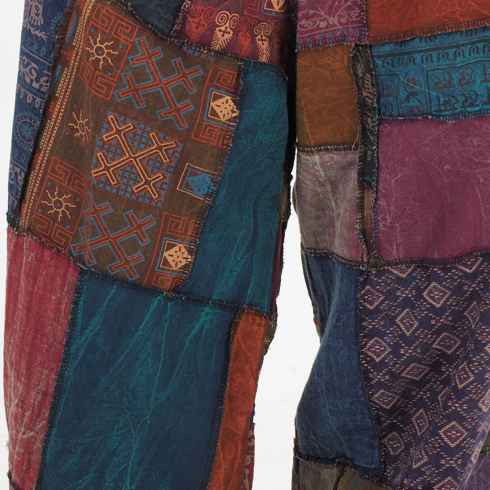 Women’s Earthy Patchwork Harem Pants Om Harmony