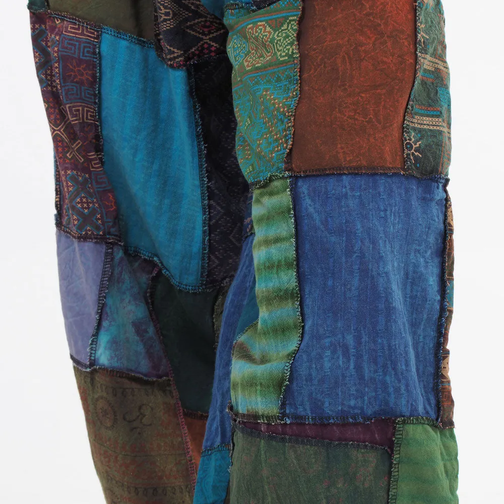 Women’s Earthy Patchwork Harem Pants Om Harmony