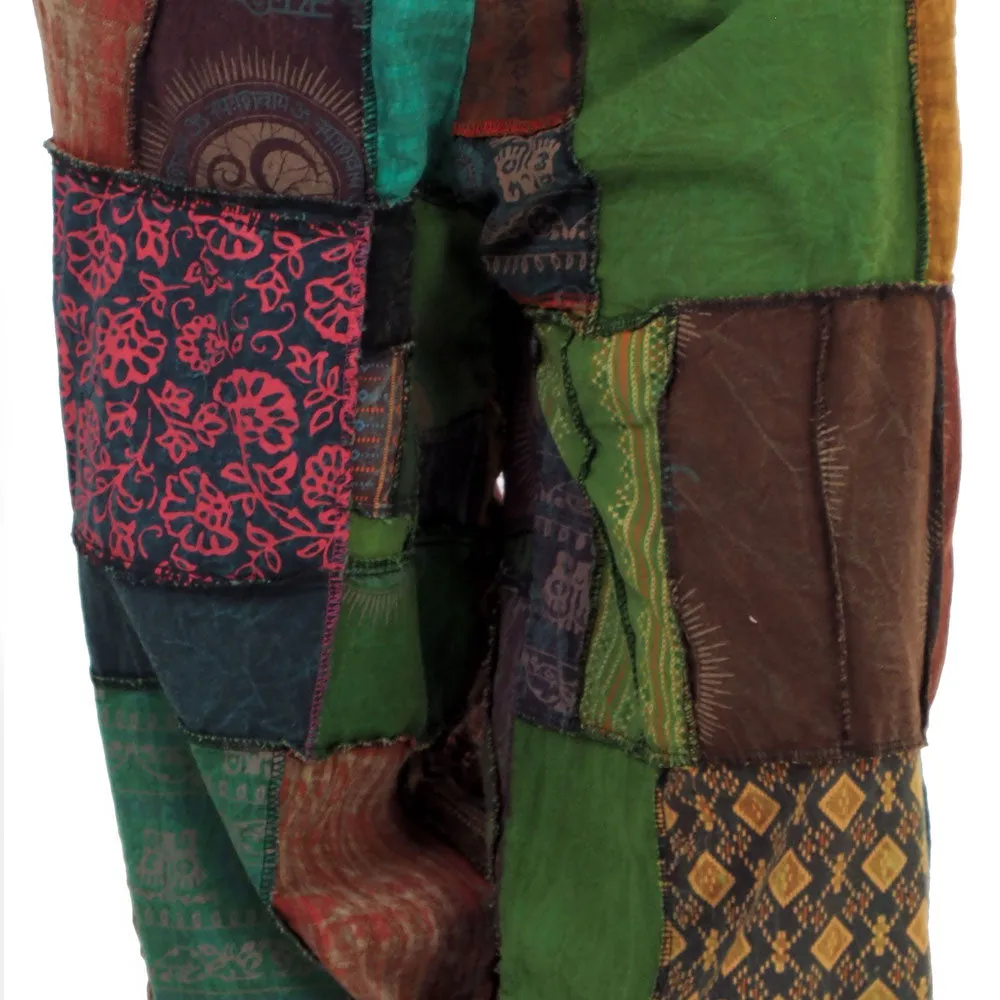 Women’s Earthy Patchwork Harem Pants Om Harmony