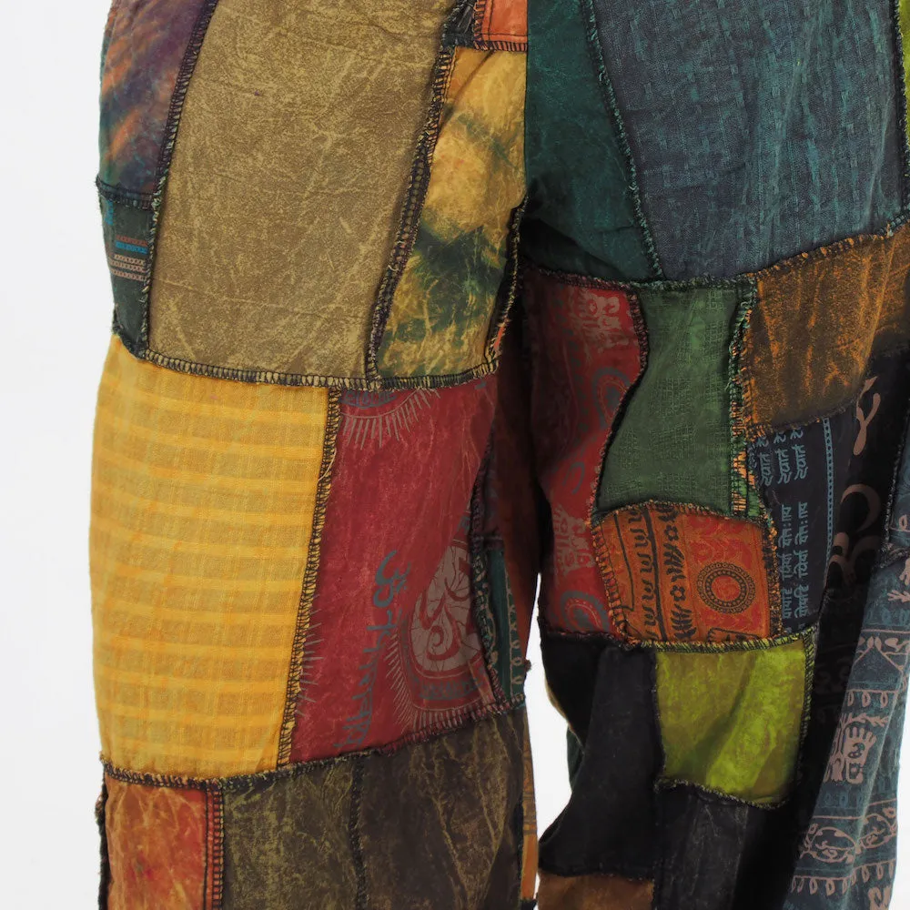 Women’s Earthy Patchwork Harem Pants Om Harmony