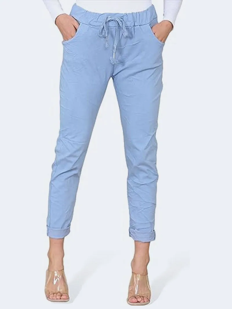 Women's Plain Magic Italian Trousers