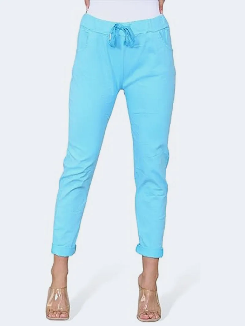 Women's Plain Magic Italian Trousers