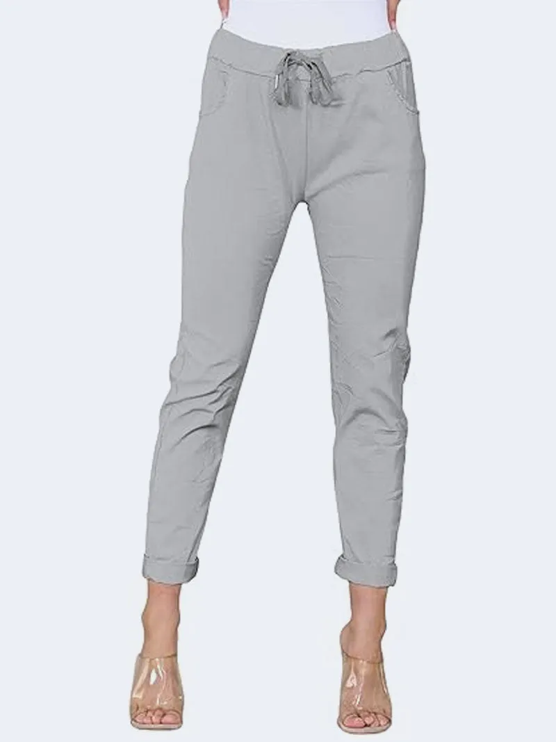 Women's Plain Magic Italian Trousers